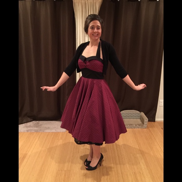 Retro halter rockabilly dress polka dot (L) - Picture 1 of 5